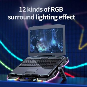 پایه خنک کننده لپ تاپ کول کولد RGB مدل F13